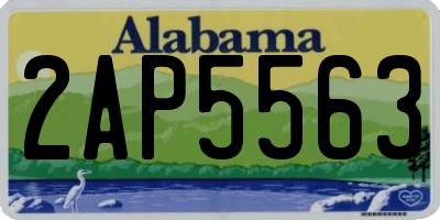 AL license plate 2AP5563