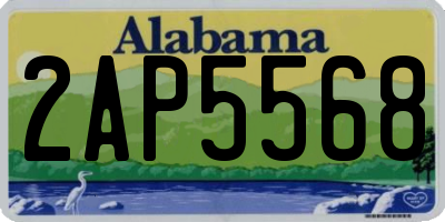 AL license plate 2AP5568