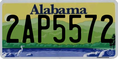 AL license plate 2AP5572