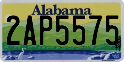 AL license plate 2AP5575