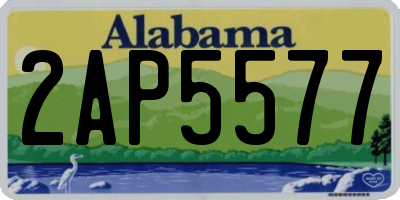 AL license plate 2AP5577