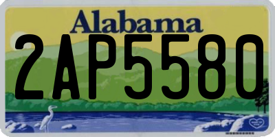 AL license plate 2AP5580
