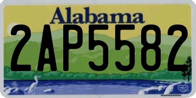 AL license plate 2AP5582