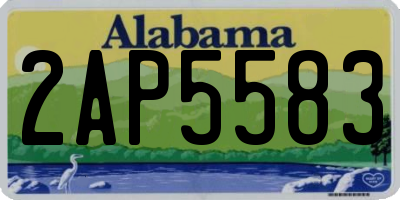AL license plate 2AP5583