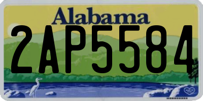 AL license plate 2AP5584
