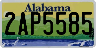 AL license plate 2AP5585