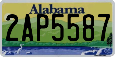 AL license plate 2AP5587