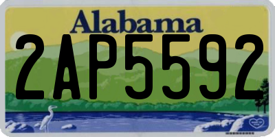 AL license plate 2AP5592