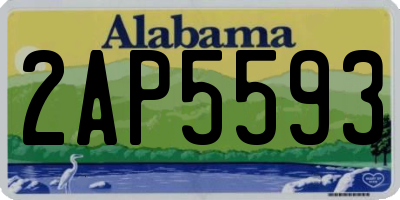 AL license plate 2AP5593