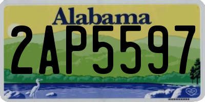 AL license plate 2AP5597
