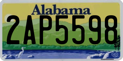 AL license plate 2AP5598