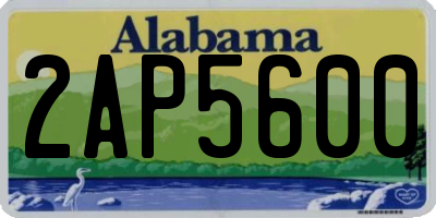 AL license plate 2AP5600