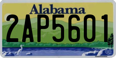 AL license plate 2AP5601