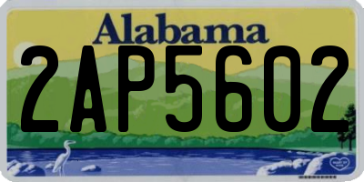 AL license plate 2AP5602
