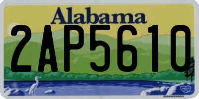 AL license plate 2AP5610