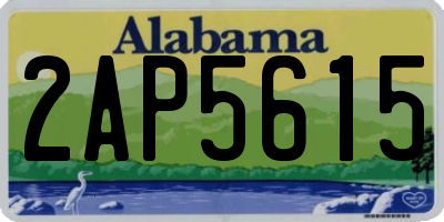 AL license plate 2AP5615
