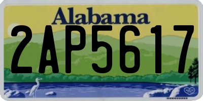 AL license plate 2AP5617