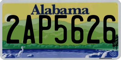 AL license plate 2AP5626