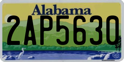 AL license plate 2AP5630