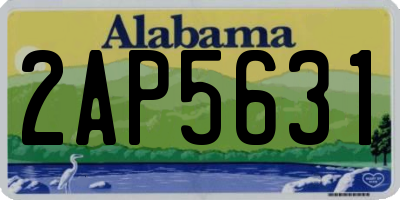AL license plate 2AP5631