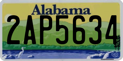 AL license plate 2AP5634