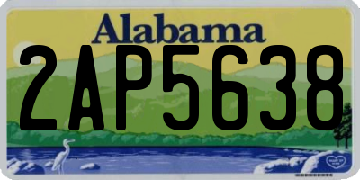 AL license plate 2AP5638