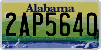 AL license plate 2AP5640