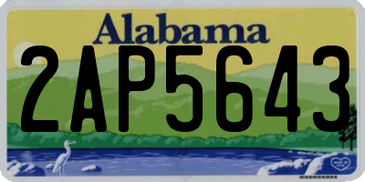 AL license plate 2AP5643