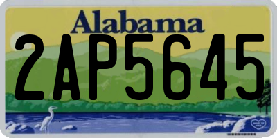 AL license plate 2AP5645