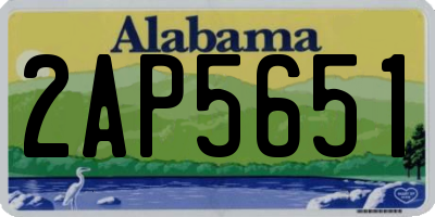 AL license plate 2AP5651