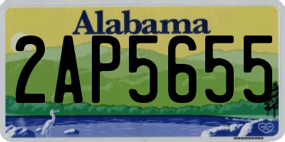 AL license plate 2AP5655