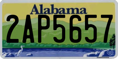 AL license plate 2AP5657