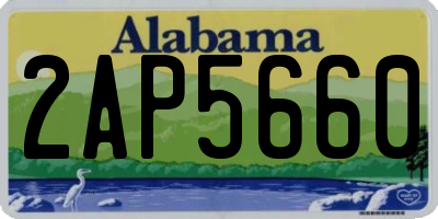 AL license plate 2AP5660