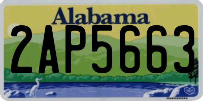 AL license plate 2AP5663