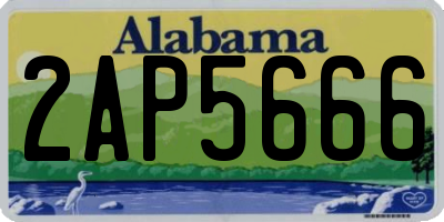 AL license plate 2AP5666