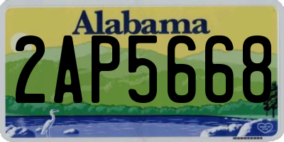 AL license plate 2AP5668
