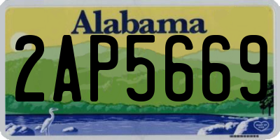 AL license plate 2AP5669