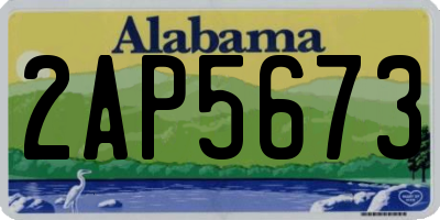 AL license plate 2AP5673