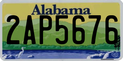 AL license plate 2AP5676