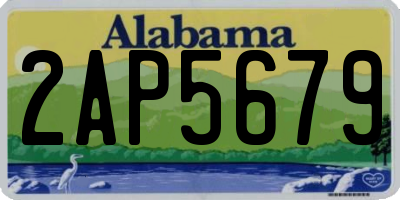 AL license plate 2AP5679