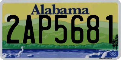 AL license plate 2AP5681