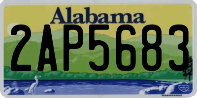 AL license plate 2AP5683