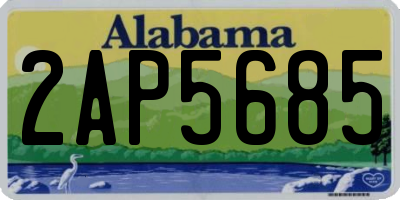 AL license plate 2AP5685