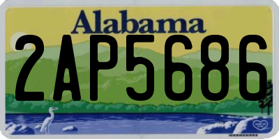 AL license plate 2AP5686