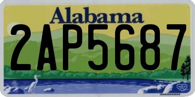 AL license plate 2AP5687