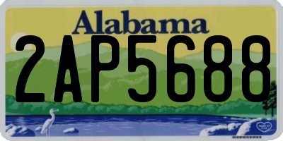 AL license plate 2AP5688