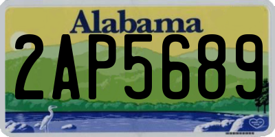 AL license plate 2AP5689