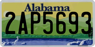 AL license plate 2AP5693