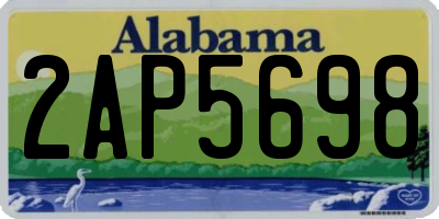 AL license plate 2AP5698