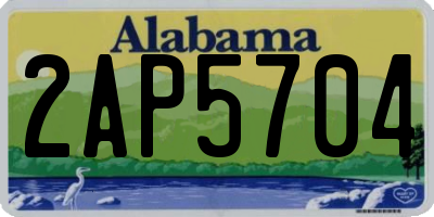 AL license plate 2AP5704